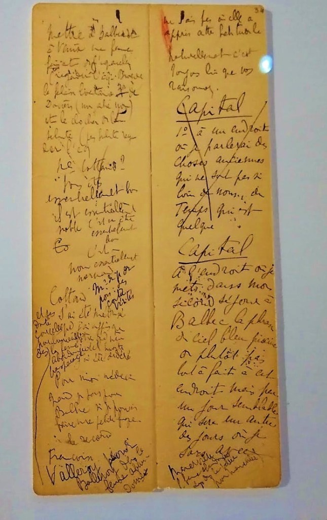 Il quaderno di appunto di Marcel Proust 